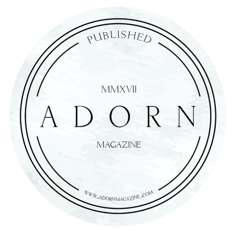 Adorn magazine logo.