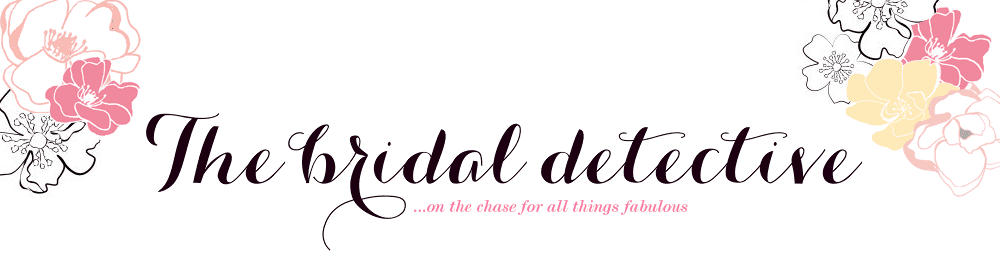 The bridal detective logo in white background.